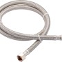 Flexibler LUX Armaturen-Verbindungsschlauch, 14,9 mm x 8 mm, 1000 mm lang, aus Edelstahl.