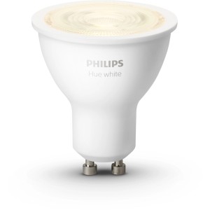 Philips Hue White GU10 LED-Lampe, 5,2W, 400lm, Bluetooth, für smarte Beleuchtung.