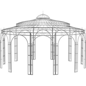 Eleo Pavillon Metall Toskana 340 cm x Ø 550 cm Feuerverzinkt