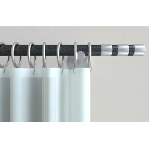 Gardinenstange mit Vorhang an Wand befestigt mit Fischer HM Dübeln.