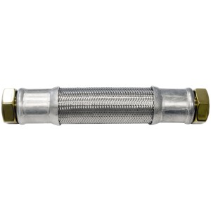 Flexibler Panzerschlauch, 45,48 mm (G 1 1/2) x 50 cm, aus Metall.