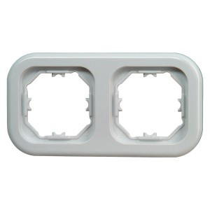 Kopp 2-fach Abdeckrahmen Donau, arktisweiß, für Schalter und Steckdosen