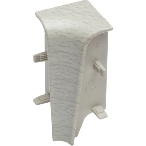 OBI Innenecke Buche Grau, 2er-Set für Laminat- und Parkett-Sockelleisten.