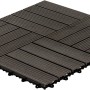 Anthrazitfarbene Home Deluxe WPC Klickfliesen Bavaro, 9 m² Fläche, Holzfliesen für Terrasse und Balkon.