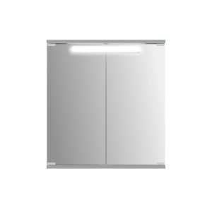 Jokey Spiegelschrank Cento, 60x65 cm, alufarben mit LED-Beleuchtung.