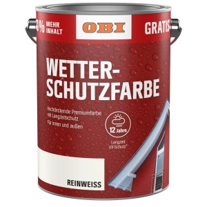 OBI Wetterschutzfarbe 3 l Reinweiß