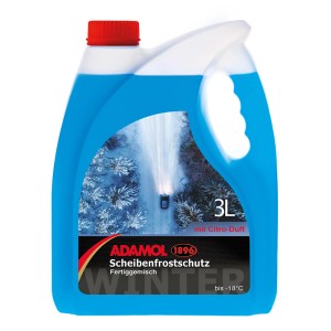 Adamol Scheibenfrostschutz Fertiggemisch -18°C, 3 Liter Kanister mit Citrusduft.