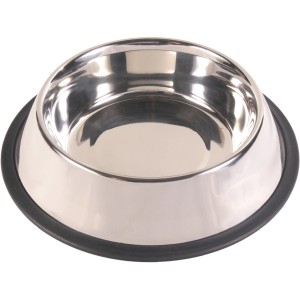 Jollypaw Edelstahlnapf, 1,75 l, mit Gummiring für Rutschfestigkeit.