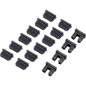 Fußkappen für Gartenmöbel-Set Tapena, 16 Stück, Anthrazit. Ersatzteile für Lounge-Möbel.