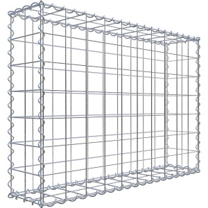 Leere Gabiona Gabione 70x100x20cm mit 10x10cm Maschenweite, zur Befüllung mit Steinen.