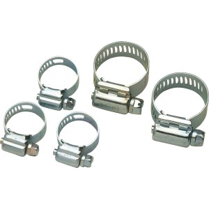 LUX Schlauchschellenset, 5-teilig, Edelstahl, für Druckluftschläuche.