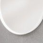 Runder, weißer Badmobil LED-Spiegel, 60 cm Durchmesser. Elegantes Spiegelelement für das Badezimmer.