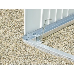 Biohort Bodenrahmen für Gartenhäuser AvantGarde, HighLine, Panorama: Stabilisierung auf unebenem Grund.