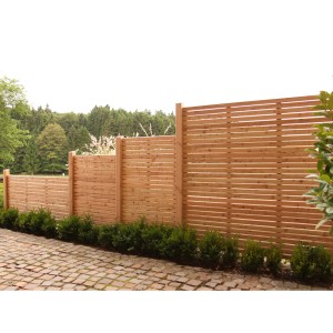 Sichtschutzzaun-Element Rhombus Lärche Natur 90 cm x 180 cm