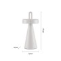 Weiße LED-Akku-Tischleuchte Alwa, 28,9 cm hoch, dimmbar, für Innen & Außen.
