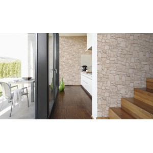 A.S. Creation Papiertapete Dekora Natur mit Naturstein-Optik in Beige. FSC®-zertifiziert.
