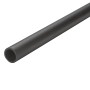 Schwarzes, mattes Stahlrohr (200 cm) für Möbelbau, Detailansicht.