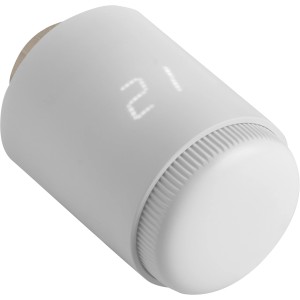 Elektrisches Heizkörperthermostat TRV-605 Standard, weiße Ausführung mit digitaler Anzeige.