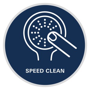 Symbol für Grohe QuickClean: Handbrause Düsenreinigung per Fingerwisch.
