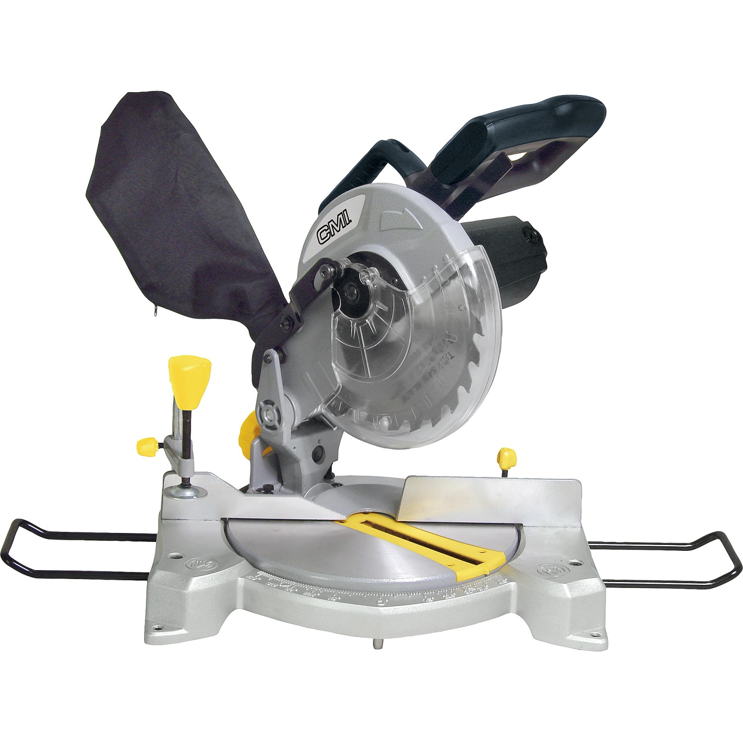 CMI Kappsäge C-KGS 210-A: Zug-, Kapp- und Gehrungssäge mit Staubfangsack und Werkstückklemme.