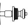 Kirchhoff Knebel-Oberteil Messing, 13mm (1/2), Chrom für Armaturen.