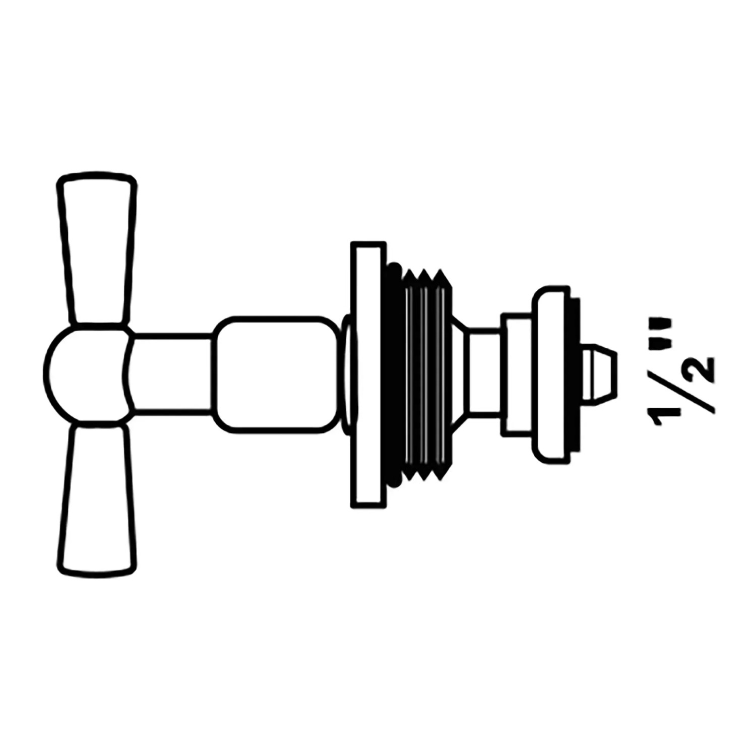 Kirchhoff Knebel-Oberteil Messing, 13mm (1/2), Chrom für Armaturen.