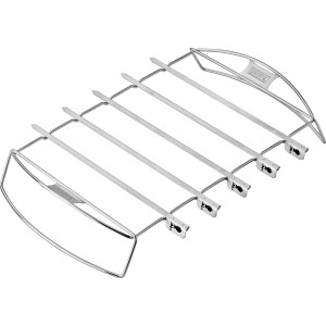 Weber Schaschlik-Set: 5 Spieße mit Edelstahl-Gestell für Grillspieße.