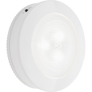 Weißes Briloner LED-Push-Light Tiri, batteriebetrieben, mit Timerfunktion.