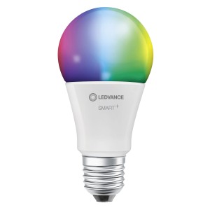 Ledvance Smart+ WiFi LED-Lampe in Kolbenform, E27, 10W, mit Farbwechsel (RGBW).