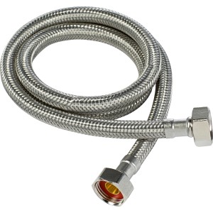 Flexibler LUX Armaturen-Verbindungsschlauch, 18,6 mm (G 1/2) x 1000 mm, aus Edelstahl.