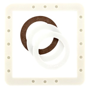 Steinbach Dichtungssatz für Skimmer und Einlaufdüse, bestehend aus Rechteck- und Runddichtungen.