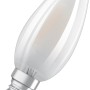 Osram LED-Leuchtmittel E14 Kerzenform, 1,5W, warmweiß, 10x3,5cm. Energiesparende LED Lampe für Wohnräume.