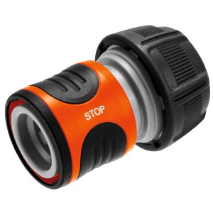 Gardena Wasserstop 19 mm (3/4) für Schlauchanschluss, orange/schwarz.