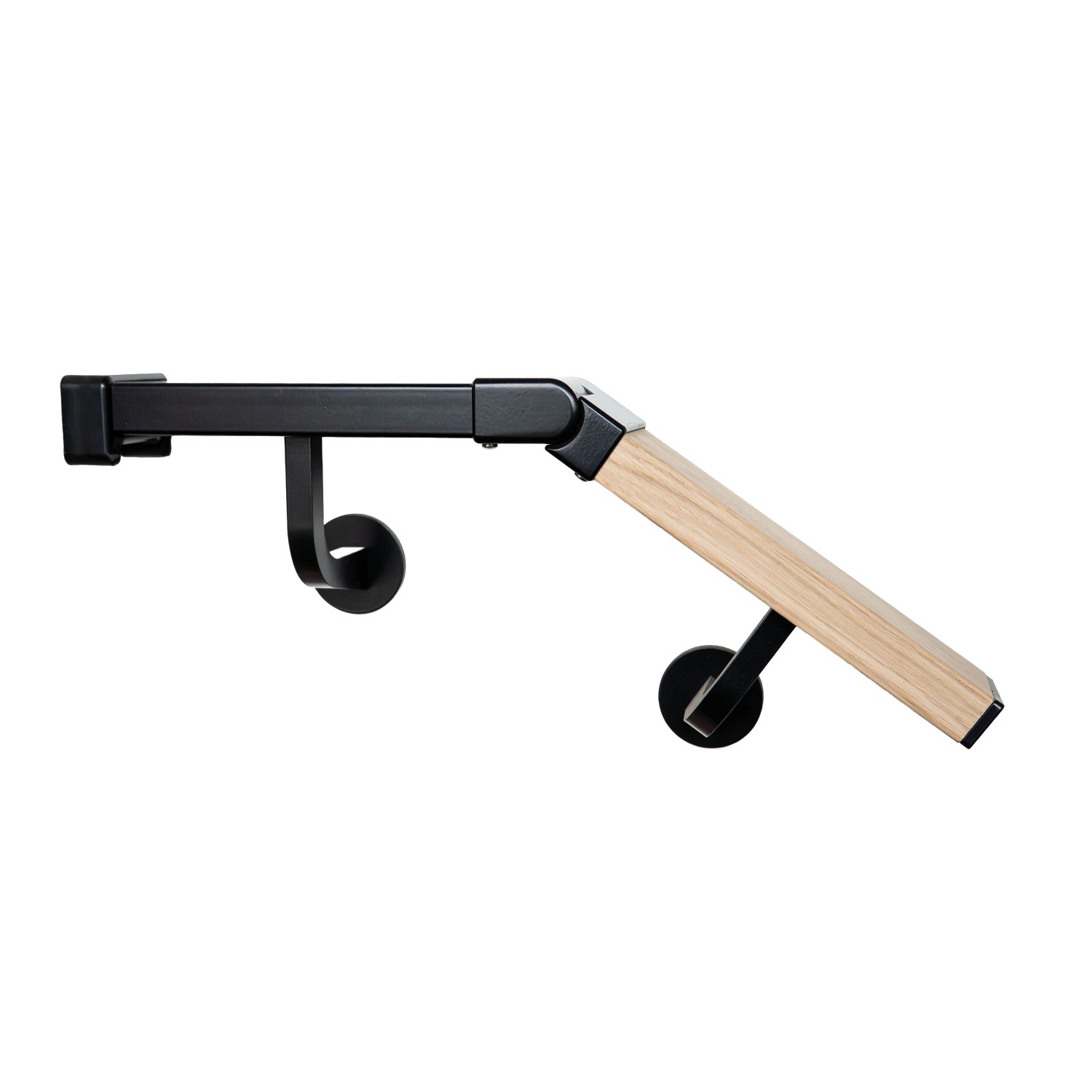 Winkel 90° horizontal für Handlauf Alu Schwarz_4