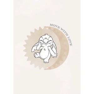 Wandbild: Disney Lilo & Stitch "Move with Love", 50x70 cm, für Kinderzimmer.