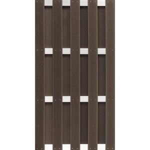 Elephant WPC Zaun Grace Line Braun 180 cm x 90 cm x 3,3 cm