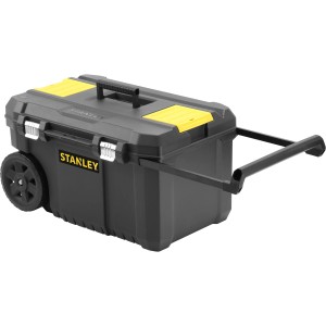 Stanley Montagebox Essential Mobile, 50L Werkzeugkoffer mit Rädern und Teleskopgriff.