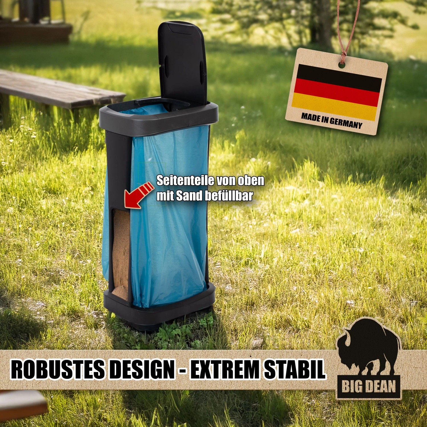 BigDean Müllsackständer 70 bis 120 Liter für Innen & Außen Wunderbar als Gelber Sack Ständer Der Müllsackständer Made in Germany Optisch eine Klasse kaufen bei OBI