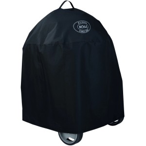 Schwarze Rösle Abdeckhaube für Smoker No. 1 F50 als Wetterschutz.