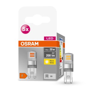 Osram LED-Leuchtmittel G9 1,9 W Warmweiß 200 lm 5er Set 4,6 x 1,5 cm (H x Ø)
