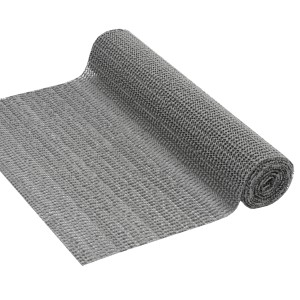 Anthrazitfarbene Venilia Anti-Rutsch Unterlage Venigrip, 30x150cm, aufgerollt.