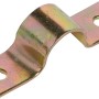 Gelb verzinkte Rohrschelle, 23 mm, zur Befestigung von Rohren und Schildern.