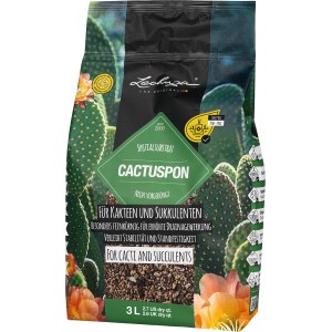 Lechuza Cactus Pon Pflanzsubstrat, 3 l, für Kakteen und Sukkulenten. Torffrei, mineralisch und feinkörnig.