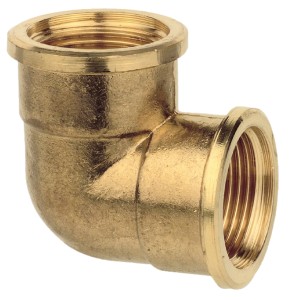 Kirchhoff Winkel 90° aus Messing, 24,2 mm (3/4 IG) für Gewindefittings.