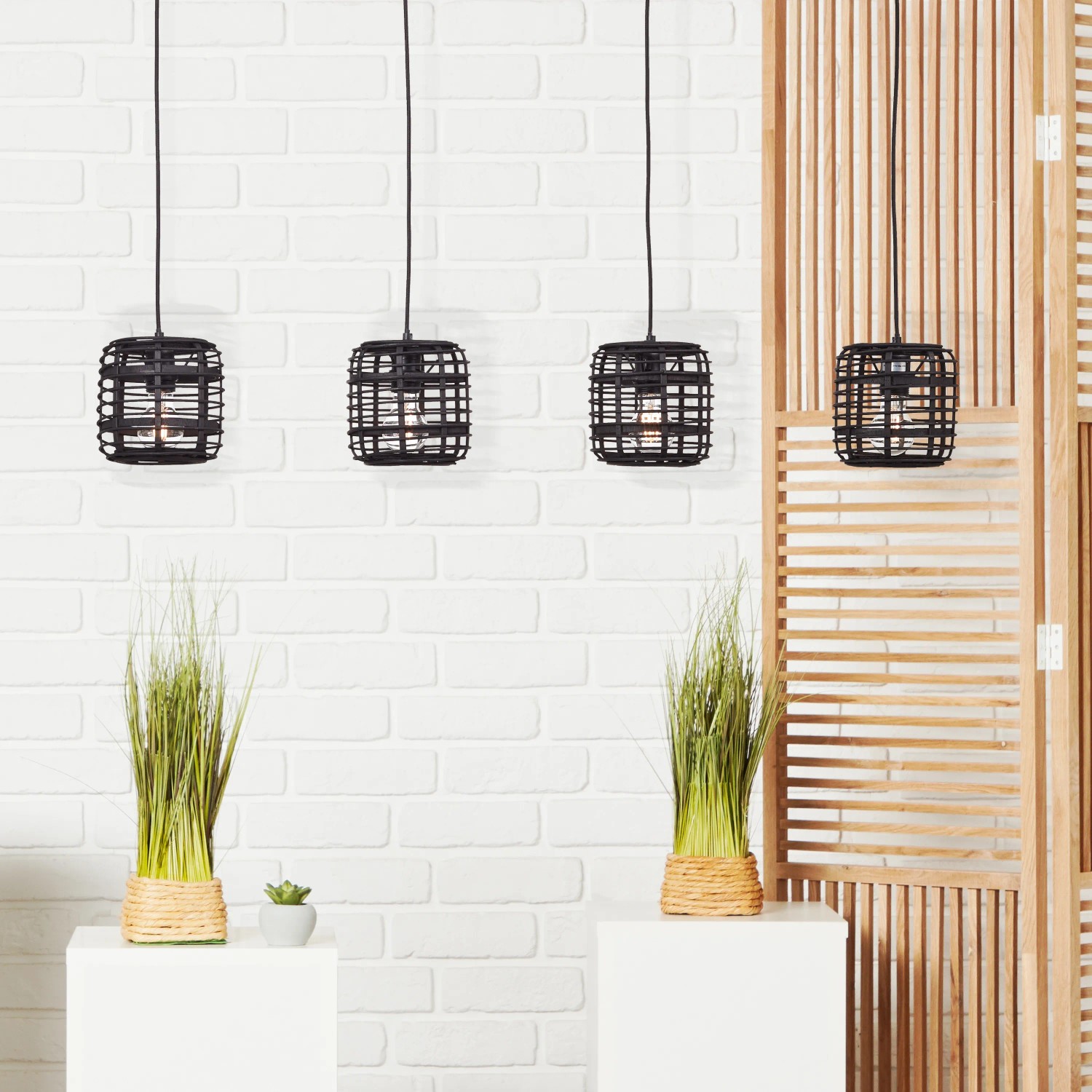 Deckenleuchte Bambus Deckenlampe LED Holzlamp Fernbedienung Dimmbar Deckenleuchte Bambus Deckenlampe LED Holzlamp Fernbedienung Dimmbar