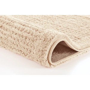 Naturfarbener Kleine Wolke Badteppich Net, 60x60 cm, aus Baumwolle mit Cut-Loop Flor.