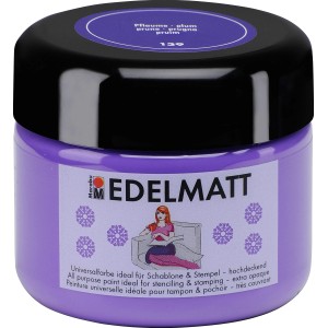 Marabu Edelmatt Pflaume, 225ml, für Wand-Akzente, zum Schablonieren und Stempeln.