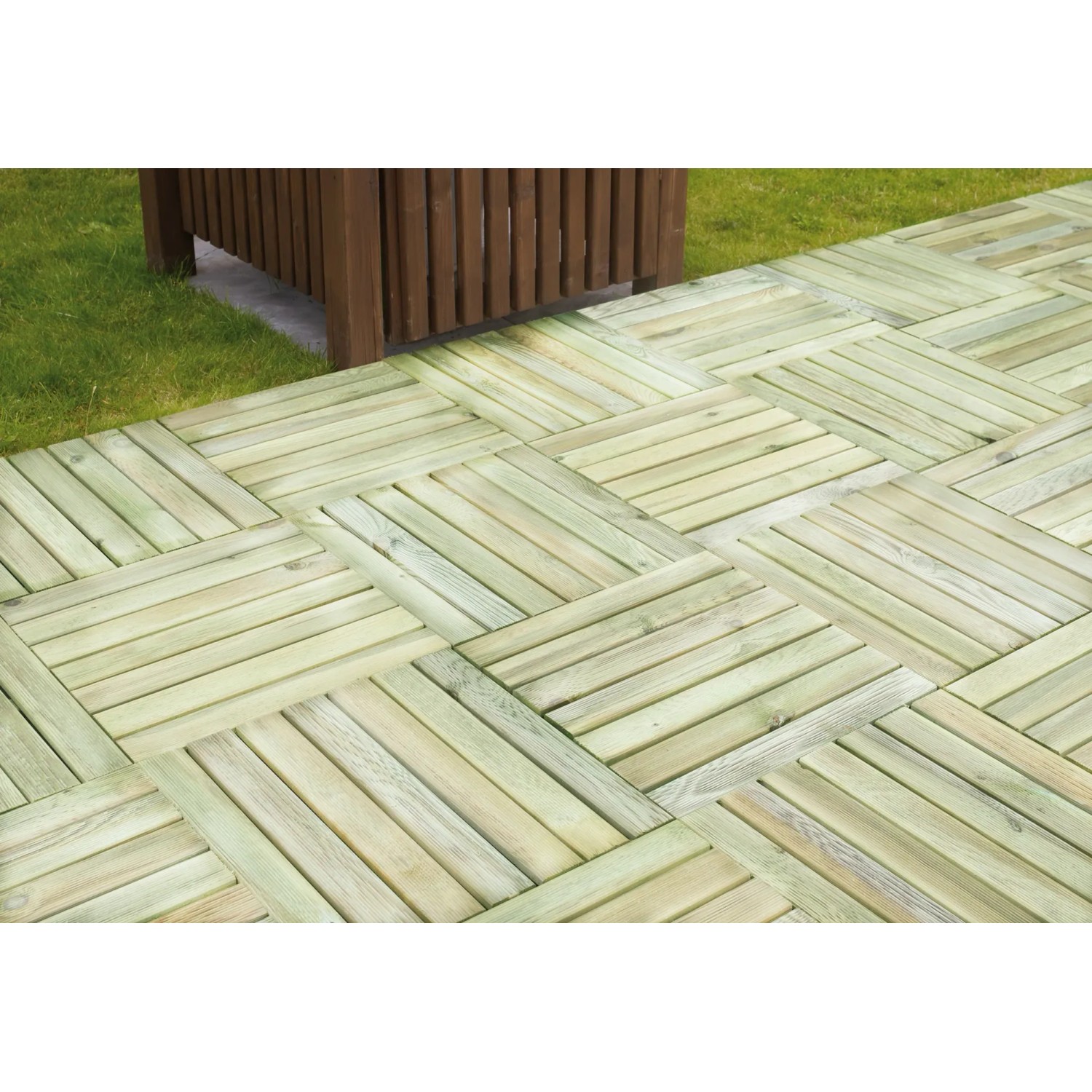 Holzfliese Nadelholz grn Druckimprgniert 50 cm x 50 cm x 3,2 cm kaufen  bei OBI