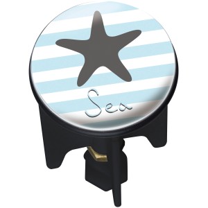 Wenko Abfluss-Stopfen Pluggy Starfish mit Seestern-Motiv für Waschbecken.