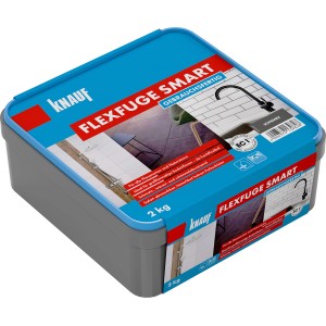 Knauf Flexfuge smart Schwarz, 2 kg Eimer. Fugenmörtel für Fliesen und Naturstein.
